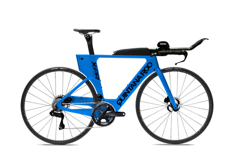 Blue frame black decal shimano wheels